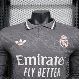 2024-25 Real Madrid third away player version long sleeve jersey(The player version is more slim fit, it is recommended to buy one size larger)