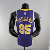 23 75th Anniversary TOSCANO #95 Los Angeles Lakers Jordan Purple NBA Jersey