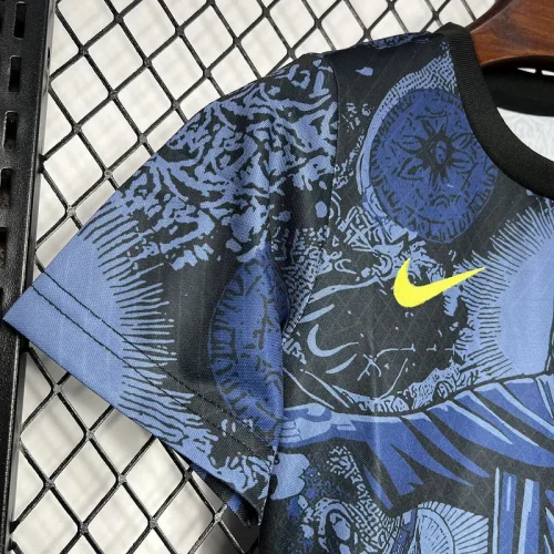 2024-25 Brazil Dark blue Jesus Kids Kit