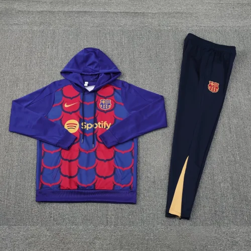 Barcelona 2024-25 red blue hooded training suit