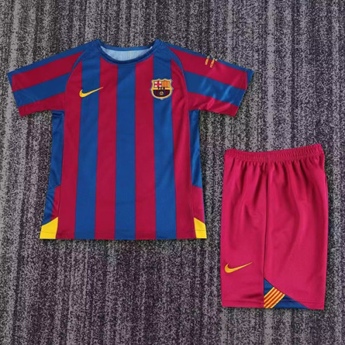 2005-06 Barcelona  UCL home retro kid kit