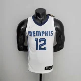 75th Anniversary Memphis Grizzlies MORANT#12 White NBA Jersey