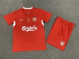 2005 Liverpool UCL home retro kids kit