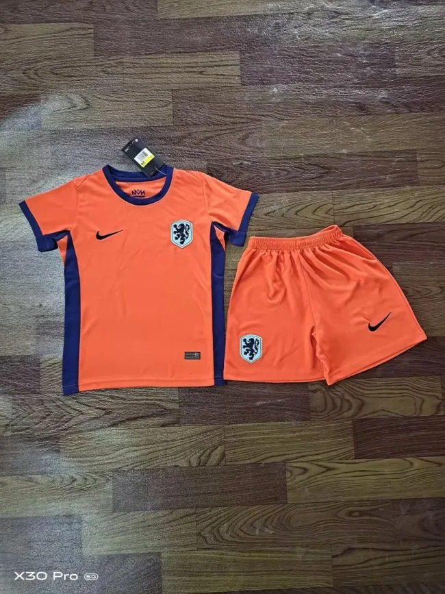 2024 Netherlands home kids soccer jersey