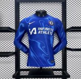 2024-25 Chelsea  Home Player Long Sleeve Jersey(The player version is more slim fit, it is recommended to buy one size larger)