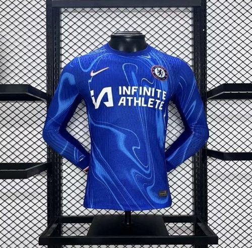 2024-25 Chelsea  Home Player Long Sleeve Jersey(The player version is more slim fit, it is recommended to buy one size larger)