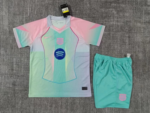 2025-26 Barcelona   Blue and Pink Special kid kit