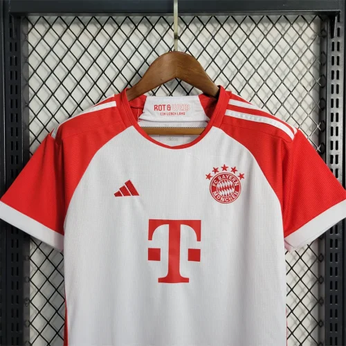 2023-24 BayernMunich  home kids kit soccer jerseys