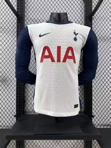 2024-25 tottenham home long sleeve player verson jersey(The player version is more slim fit, it is recommended to buy one size larger)