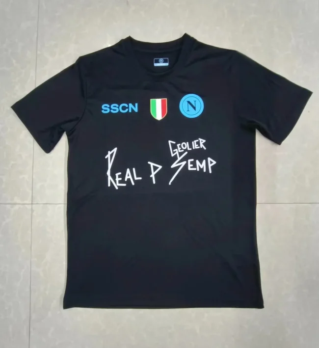2023-24 SSC Napoli x Geolier Special Sanremo Edition Black Jersey