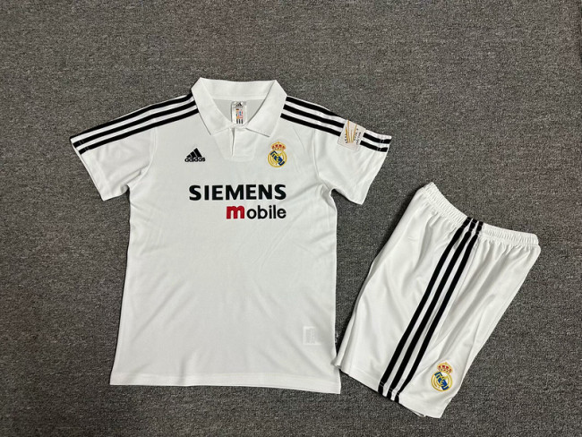 2002-03 .Real Madrid home retro kid kit
