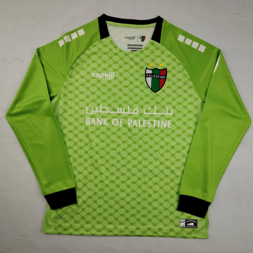 2025-26 25-26 Palestino green long sleeves soccer jersey