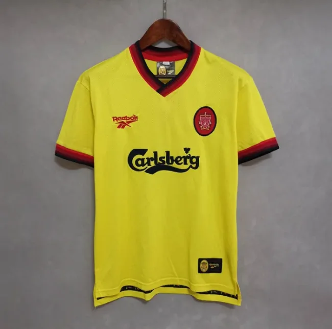 Liverpool 1997-99 away soccer jerseys