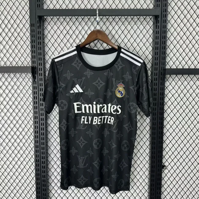 2025-26 Real Madrid black VS LV Special jersey