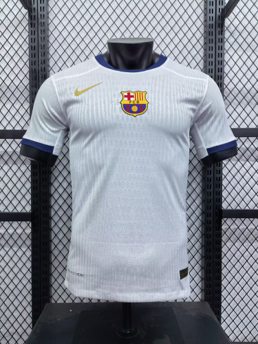 2025-26 Barcelona  white player version jersey (The player version is more slim fit, it is recommended to buy one size larger)
