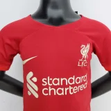 Liverpool 2022-23 home kids kit soccer jerseys