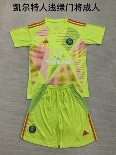 2024-25 Celtic yellow goalkeeper kids kit