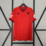 2024-25 Sevilla away red soccer jersey