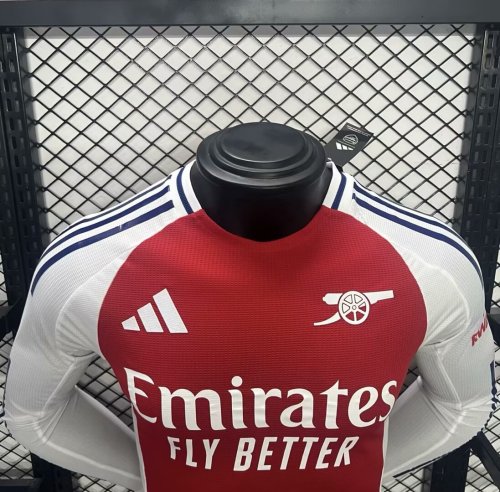 2024-25 Arsenal  home long sleeve player version jersey(The player version is more slim fit, it is recommended to buy one size larger)