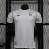 25-26 Real Madrid  white special player verson jersey   (The player version is more slim fit, it is recommended to buy one size larger)