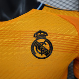 2024-25 Real Madrid away orange player version jersey(The player version is more slim fit, it is recommended to buy one size larger)