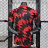 2025-26 Manchester United  red and black player version training jersey   (The player version is more slim fit, it is recommended to buy one size larger)