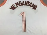 Spurs No. 1 Wenbanyama Black 24th Season City Edition Jersey