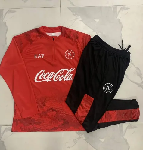 B944# 2024-25 Half Zip Naples Red Inkjet Suit