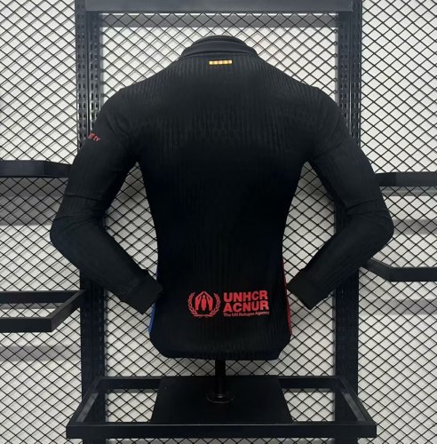 2024-25 Barcelona away long sleeve player version jersey(The player version is more slim fit, it is recommended to buy one size larger)