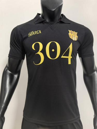 2024-25 Barcelona  304 Black Special Player Jersey (The player version is more slim fit, it is recommended to buy one size larger)