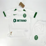 2024-25 Sporting Lisbon white kids kit