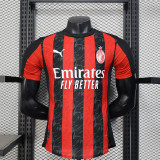 2025-26 AC Milan   home player version jersey  (The player version is more slim fit, it is recommended to buy one size larger)
