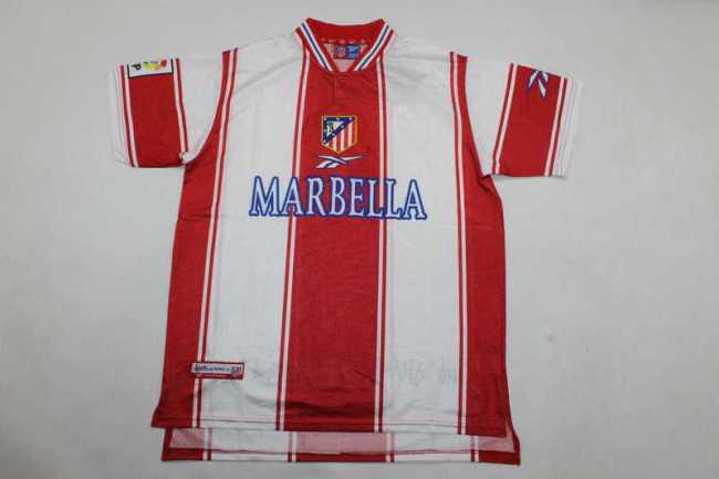 1999-00 Atletico Madrid home retro soccer jersey
