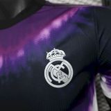 2025-26.Real Madrid   white and purple special version jersey  (The player version is more slim fit, it is recommended to buy one size larger)