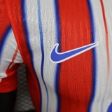 2024-25 Atletico Madrid home player version jersey(The player version is more slim fit, it is recommended to buy one size larger)