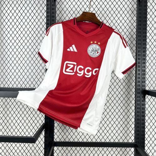 2025-26 Ajax home soccer jersey size