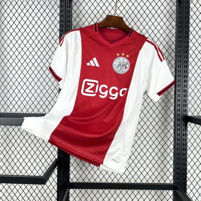 2025-26 Ajax home soccer jersey size