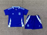 2024 Argentina away blue kids kit