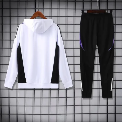 2024-25 Real Madrid White hoodie suit