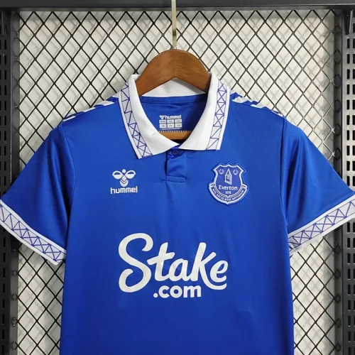 Everton 2023-24 home kids soccer jerseys