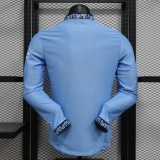 2024-25 Manchester City home long sleeve player version jersey(The player version is more slim fit, it is recommended to buy one size larger)