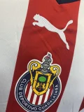 Chivas Guadalajara 2023-24 home Soccer jersey   (The player version is more slim fit, it is recommended to buy one size larger)