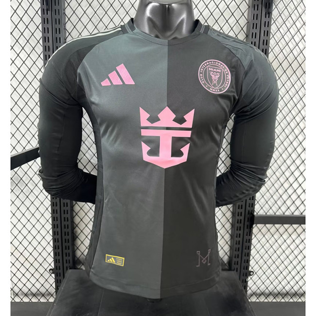 2025-26 Miami away player version long sleeve jersey (The player version is more slim fit, it is recommended to buy one size larger)