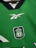 Liverpool 1999-00 green away soccer jerseys