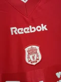 Liverpool 2001-02 home soccer jerseys