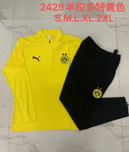 B952# 2024-25 Half zipper Dortmund (yellow) suit
