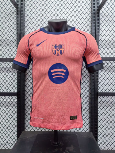 2025-26 Barcelona pink player version jersey  (The player version is more slim fit, it is recommended to buy one size larger)