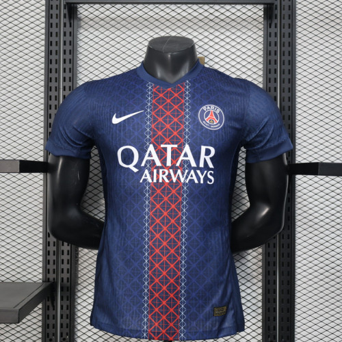 25-26 Paris Saint Germain home player version jersey   (The player version is more slim fit, it is recommended to buy one size larger)