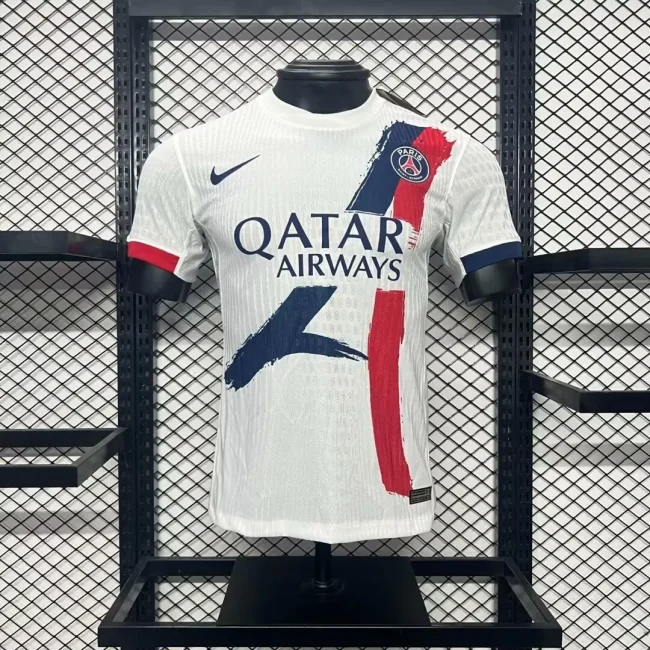 2024-25 paris saint away white player version(The player version is more slim fit, it is recommended to buy one size larger)