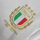 Italy Italian 2023-24 White Commemorative Edition kids soccer jerseys